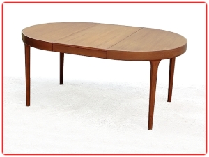 Table danoise ronde ovale teck années 60